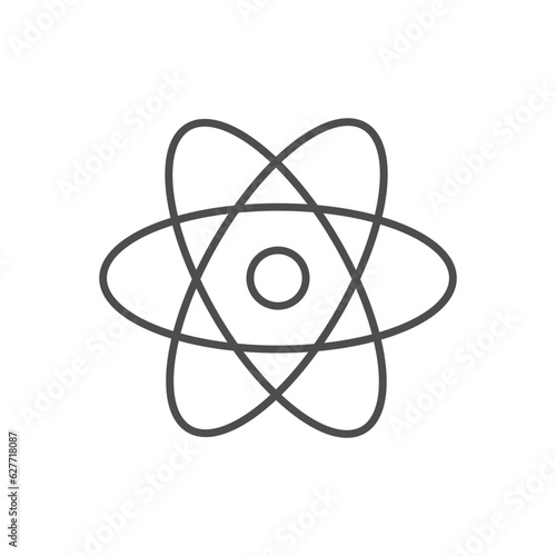 Atom molecule line outline icon