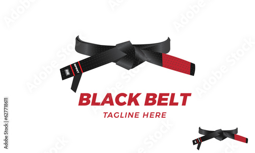 Black Belt Logo Design Template. Judo. Taekwondo. Karate.Jujitsu.Design.