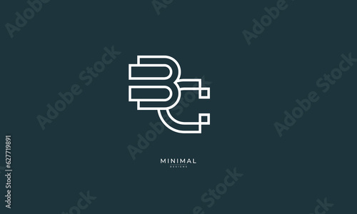 Alphabet letter icon logo bc