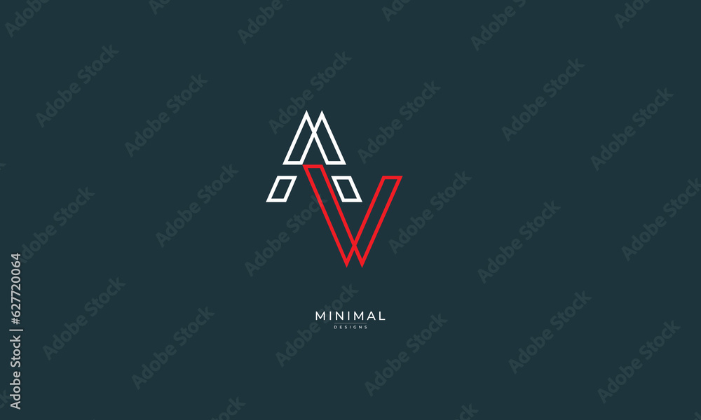 Alphabet letter icon logo AV Alphabet letter icon logo AV
