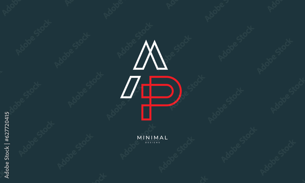 Alphabet letter icon logo AP Alphabet letter icon logo AP