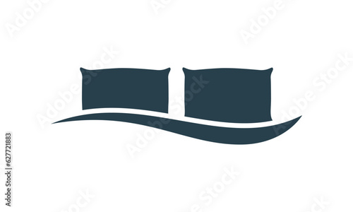 Bedroom furniture vector design. Mattress logotype