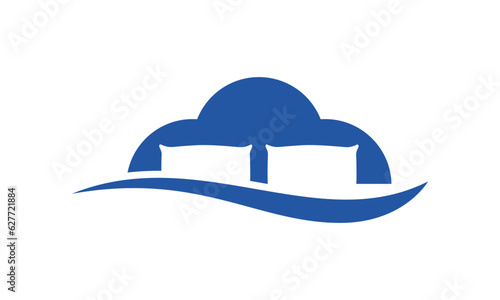 Bedroom furniture vector design. Mattress logotype