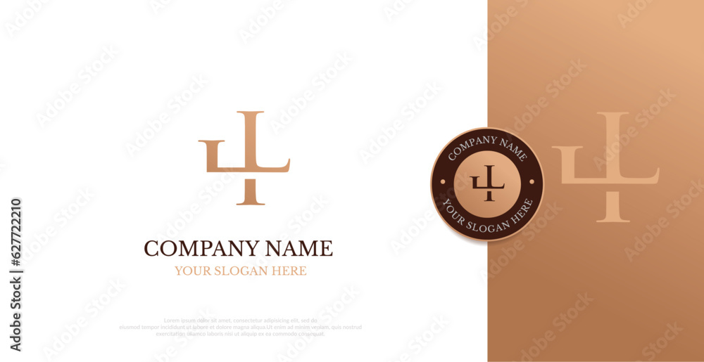 Initial HL Logo Design Vector 