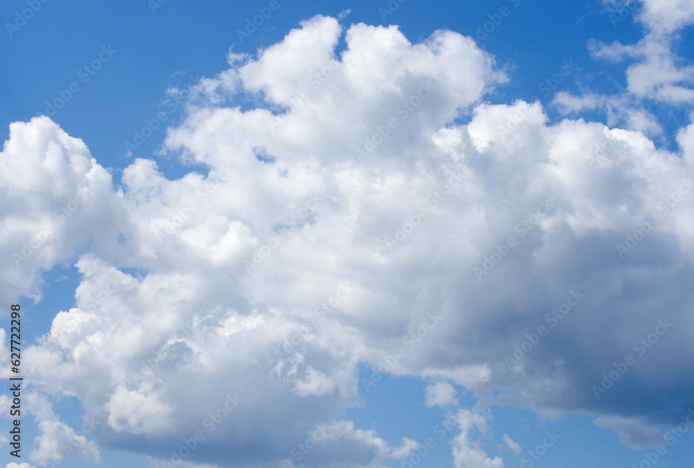 White clouds in blue sky