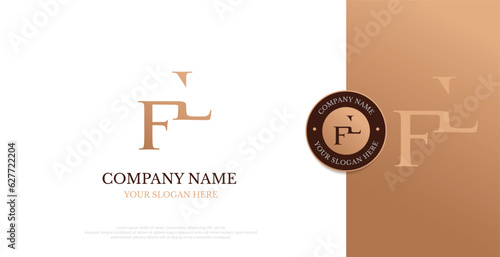 Initial FL Logo Design Vector 