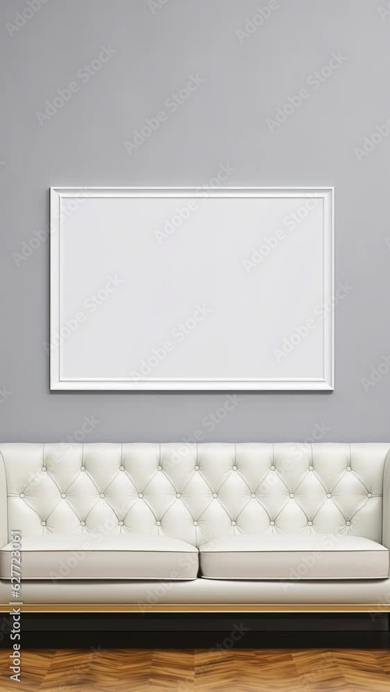 Vertical video of minimalistic Art Frame Mockup Vertical video of minimalistic Art Frame Mockup