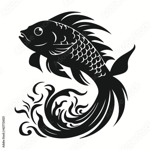 Sea Dragon silhouettes and icons. Black flat color simple elegant Sea Dragon animal vector and illustration.	