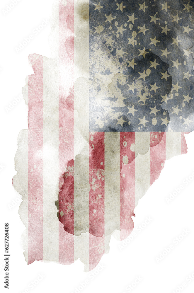 Naklejka premium Grunge USA Flag background texture