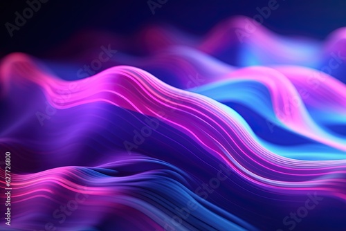 Wallpaper Mural abstract futuristic background with pink blue glowing neon moving high speed wave lines and bokeh lights. Data transfer concept Fantastic wallpaper Torontodigital.ca