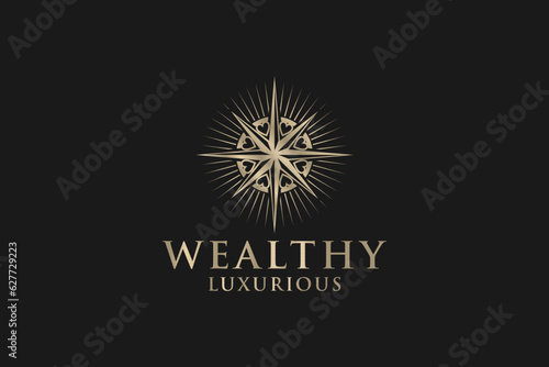 Windrose ornament decoration logo design love element shape icon symbol south west north east