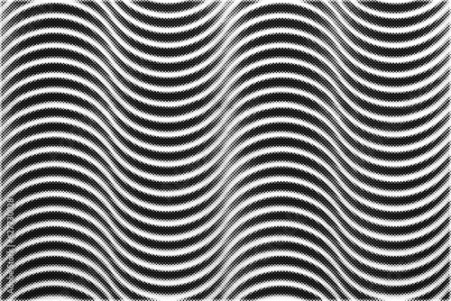 Halftone vector wave pattern