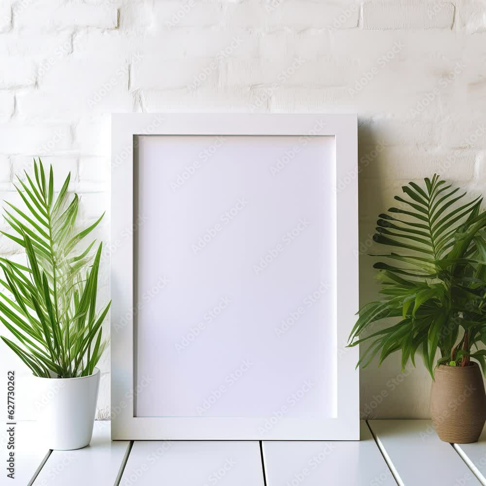 Video mockup picture frame blank template. Poster print wooden frame mock up. Video mockup picture frame blank template. Poster print wooden frame mock up.