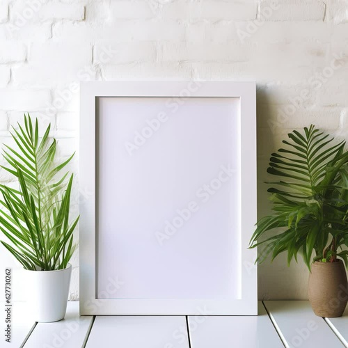 Wallpaper Mural Video mockup picture frame blank template. Poster print wooden frame mock up. Torontodigital.ca