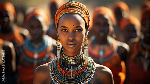 Samburu ethnic group known for semi-nomadic lifestyle in Kenya. photo
