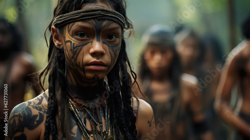 yanomami indigenous tribe in the amazon rainforest inhabiting, culture and traditions.