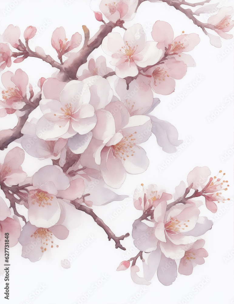cherry blossom sakura, Generative AI cherry blossom sakura, Generative AI