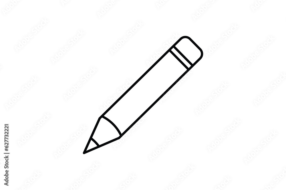 Pencil icon. Icon related to stationery. line icon style. Simple vector design editable Pencil icon. Icon related to stationery. line icon style. Simple vector design editable