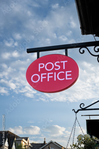 Photos A traditional old fashioned Post Office sign in the UK