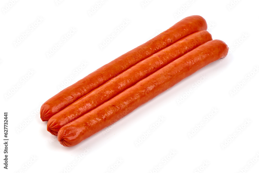 BBQ Roasted pork sausages, isolated on white background. BBQ Roasted pork sausages, isolated on white background.