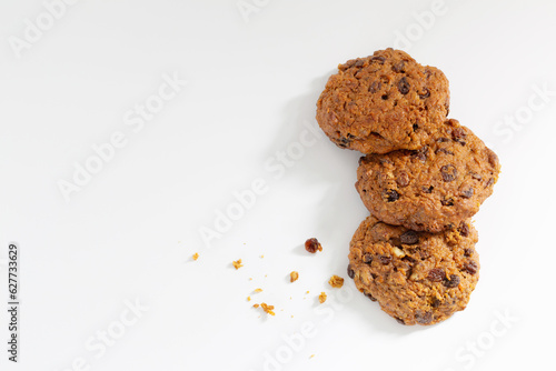 homemade cookies on white background