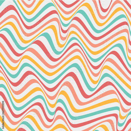 Modern liquify lines colorful background. Abstract liquify line background. Groovy 70s background wavy lines banner. Abstract geometric illustration