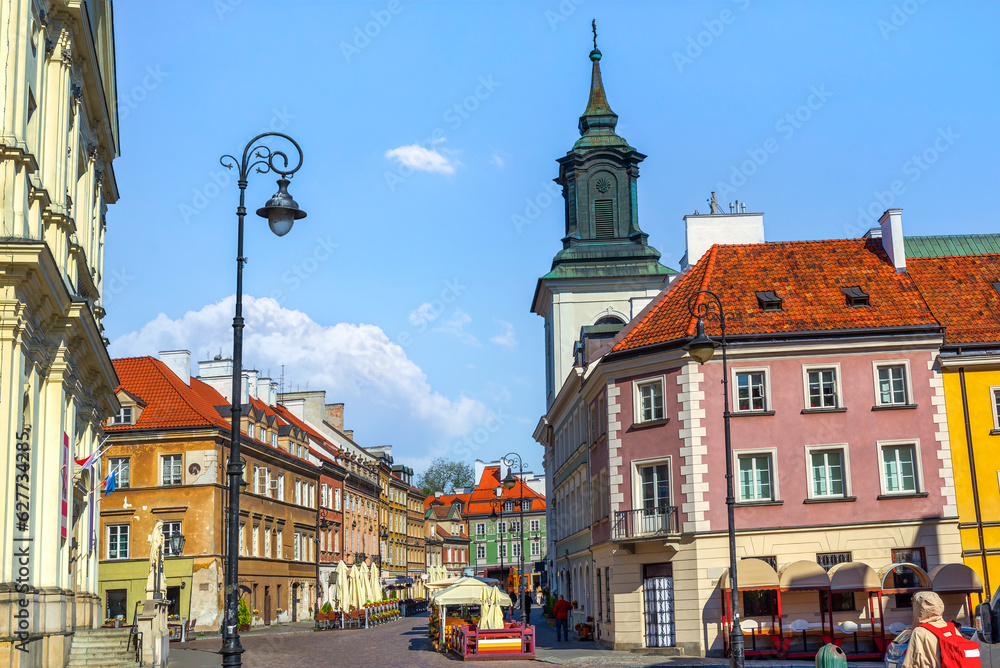 Obraz premium Old street in Warsaw