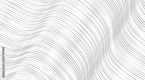 Vector illustration of black minimal thin wave lines background