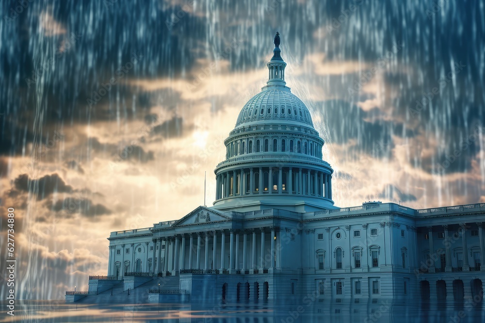 Washington Capitol's Matrix. Photo generative AI