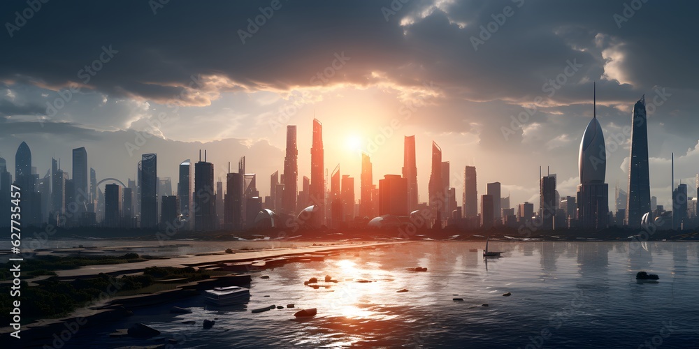 Obraz premium city skyline