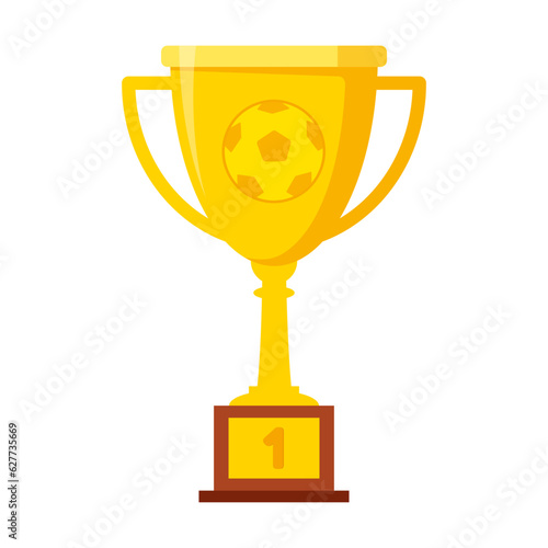 gold soccer trophy with good quality and good design