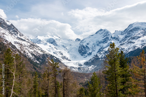 View of The Morteratsch Glacier on the Bernina range. © Daniele