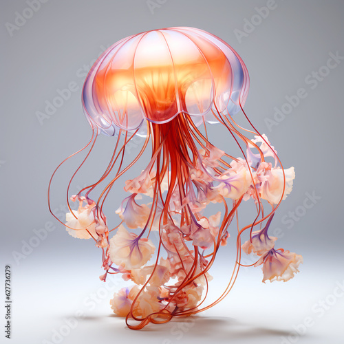 AI generated image of Fire jellyfish.