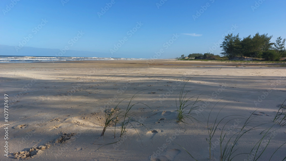 sand dunes on the beach , arroio do sal brazil