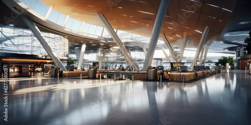 Interior of the airport terminal