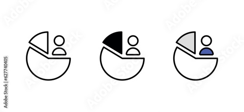 Share Holder icon design with white background stock illustration
