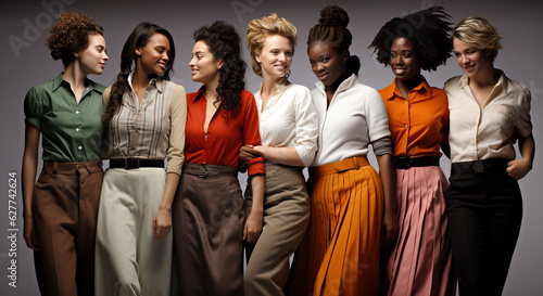 Diverse group of female fri...