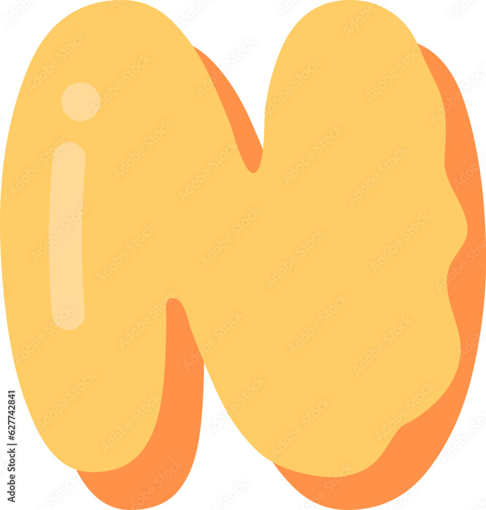 Cute Cake and Donut Alphabet N Illustration Cute Cake and Donut Alphabet N Illustration