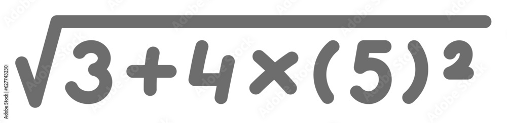 Obraz premium Cute Sticker Mathematic Illustration