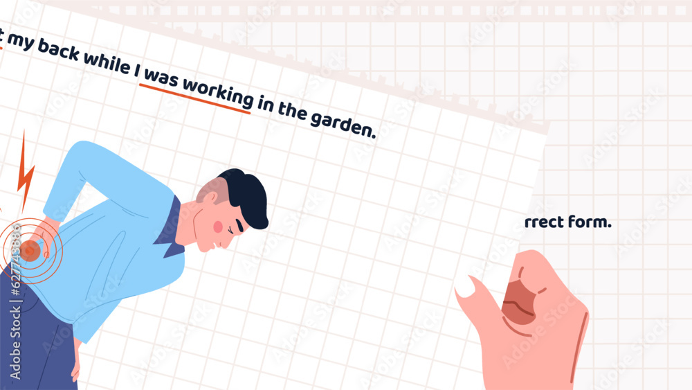 Basic English Grammar. Past continuous tense. When I was working