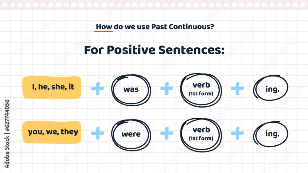 basic-english-grammar-past-continuous-tense-education-banner-with