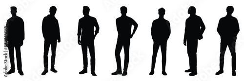 silhouettes of man standing people vector eps 10