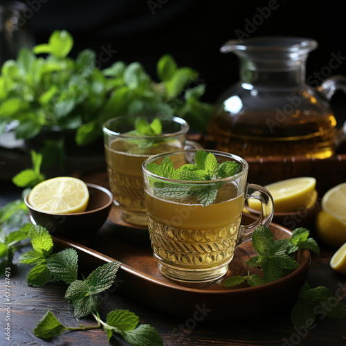  Lemon balm tea also called melissa tea 