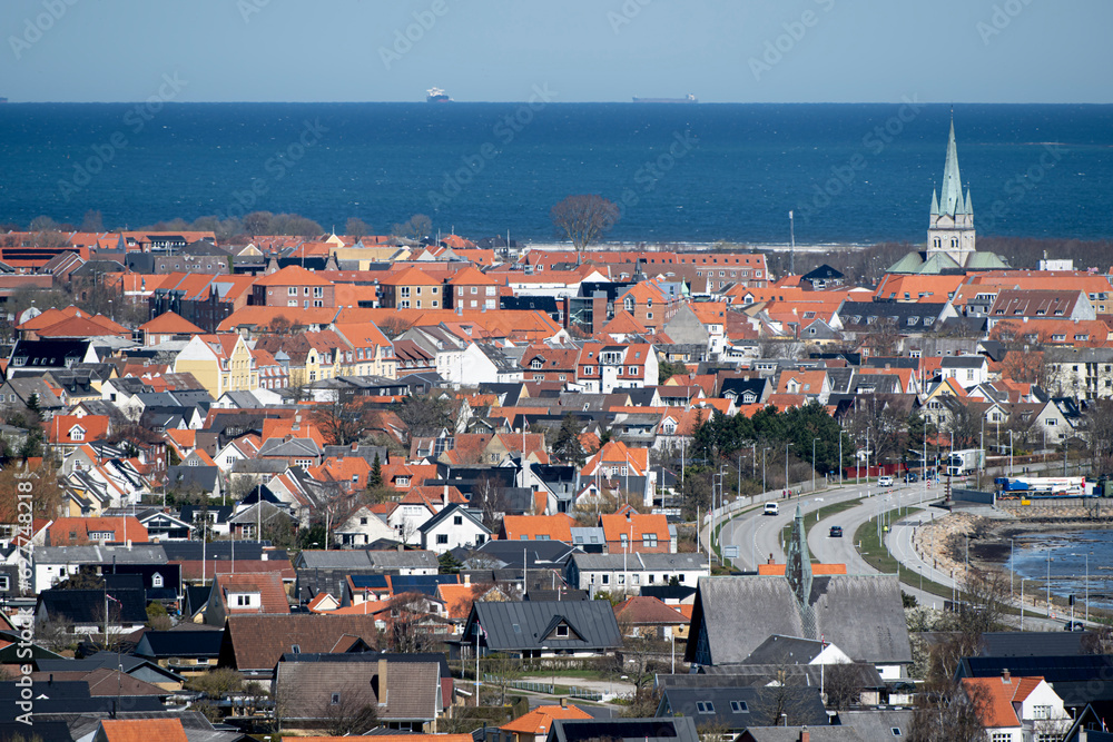 Frederikshavn cityscape with the sea in the background