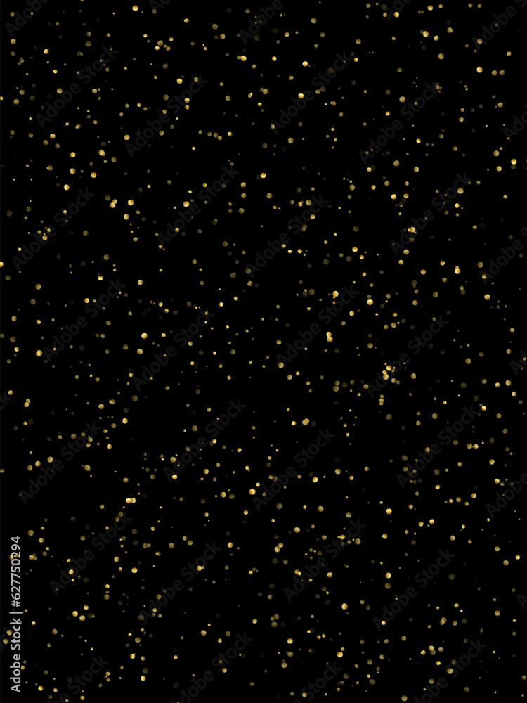 Festive vector background with gold glitter and confetti for christmas celebration. Black background with glowing golden particles. Festive vector background with gold glitter and confetti for christmas celebration. Black background with glowing golden particles.