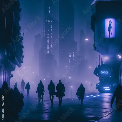 people in the future city