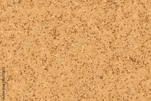 Seamless pattern of brown corkboard texture. Cork board for pinning notes, to-do lists, photos. Brown bulletin board with a grainy pattern. Background for scrapbooking. Vector illustration.