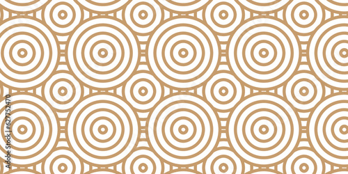 Seamless brown swirl pattern with wave circles seamless pattern with waves and brown geomatices retro background.  