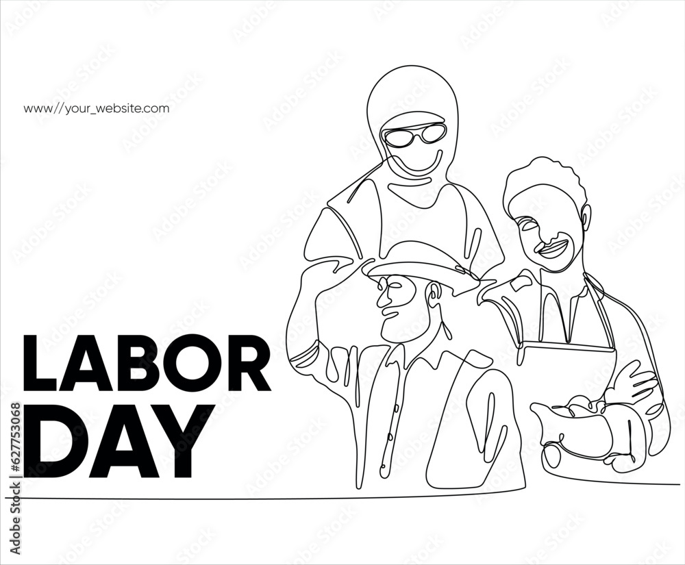 Happy Labour Day simple vector web banner. Set of tools. Lettering Labour Day. Black and white background, banner, poster. Vector illustration Happy Labour Day simple vector web banner. Set of tools. Lettering Labour Day. Black and white background, banner, poster. Vector illustration
