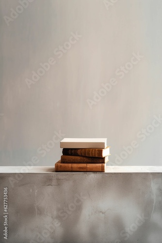 Minimalist book photography for backgrounds
